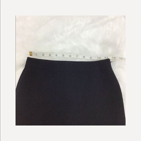 Givenchy Black Midi Slip Skirt Pearl Insert Black Wool Blend Skirt New Size XS - Picture 5 of 8